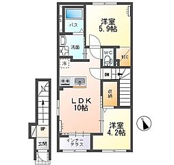 KY トリニティ(KY Trinity) 2LDKの間取図画像
