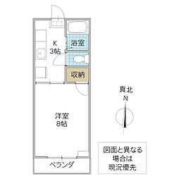 アーバンコート 1Kの間取図画像