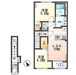 桜花 2LDKの間取図画像