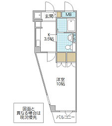 あむねすみと 1Kの間取図画像