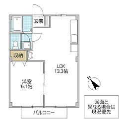 レジデンス306 1LDKの間取図画像