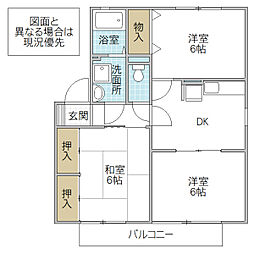 ウィンベルA 3DKの間取図画像