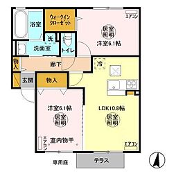 グランマーレP 2LDKの間取図画像