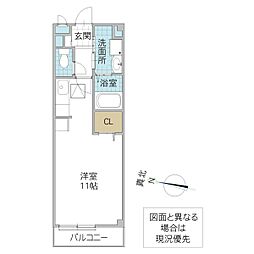 ヴィオラ,アイ ワンルームの間取図画像