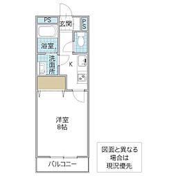 メゾン・ド・N 1Kの間取図画像