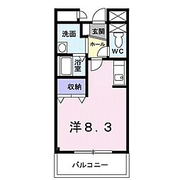 コート・ライヴリー ワンルームの間取図画像
