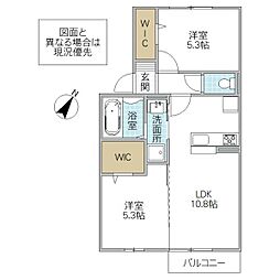 三の丸キャッスルB 2LDKの間取図画像