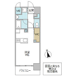 プロシード水戸3 ワンルームの間取図画像