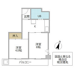 MK3 2Kの間取図画像