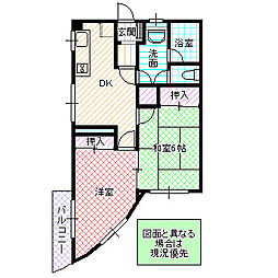 サン・シェスタ 1LDKの間取図画像