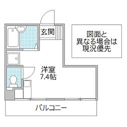 すざくHouse ワンルームの間取図画像