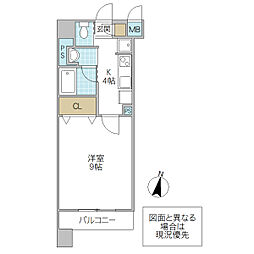 フォーライフネオ水戸 1Kの間取図画像