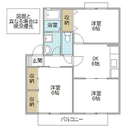 エレファント・ファイブ 3DKの間取図画像
