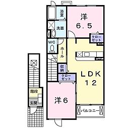 アヴェーレ 2LDKの間取図画像