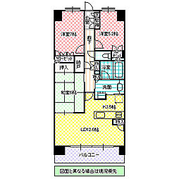 S-FORT水戸中央 3LDKの間取図画像