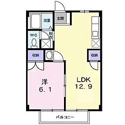 アネックス・テン 1LDKの間取図画像