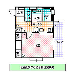 ルミナスフィオーレ 1Kの間取図画像