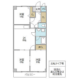 セントレージ水戸 3LDKの間取図画像