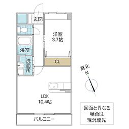 LUMINOUSSTAGE 1LDKの間取図画像