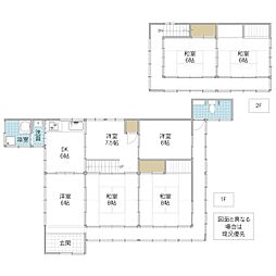 常陸太田市下利員町 7DKの間取り