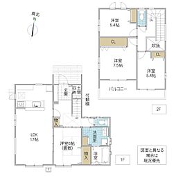 ひたちなか市田彦 4LDKの間取り