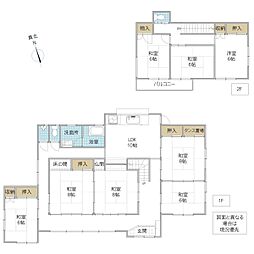 龍ケ崎市白羽 8LDKの間取り