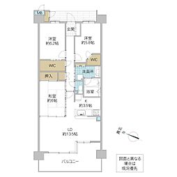 アネージュ上水戸 1002号室 3LDKの間取り