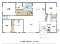 ひたちなか市市毛 4SLDKの間取り