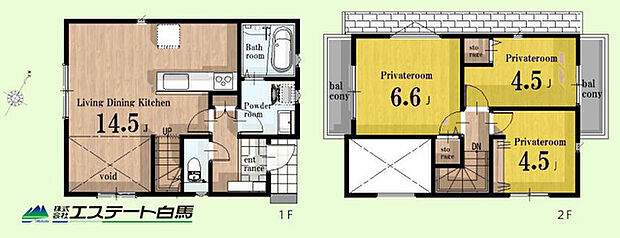 全居室2面採光の間取りです。