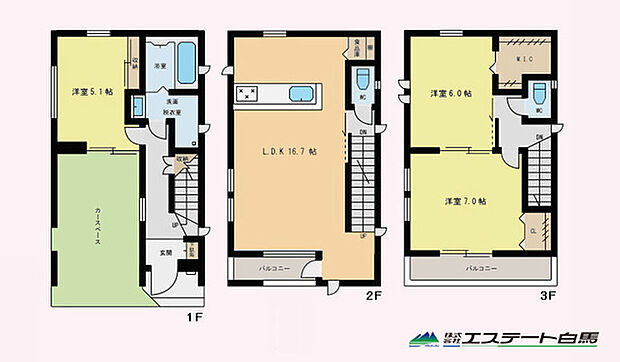対面キッチン仕様でリビング全体が見渡せます。