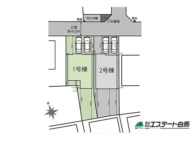 カースペース並列2台駐車可能です。