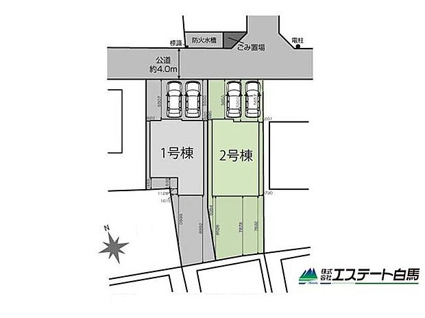 カースペース並列2台駐車可能です。