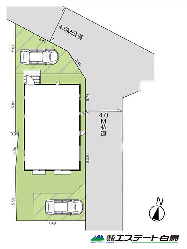 区画図北東角地