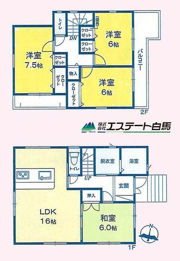 全居室6帖以上のゆとりある間取りです。