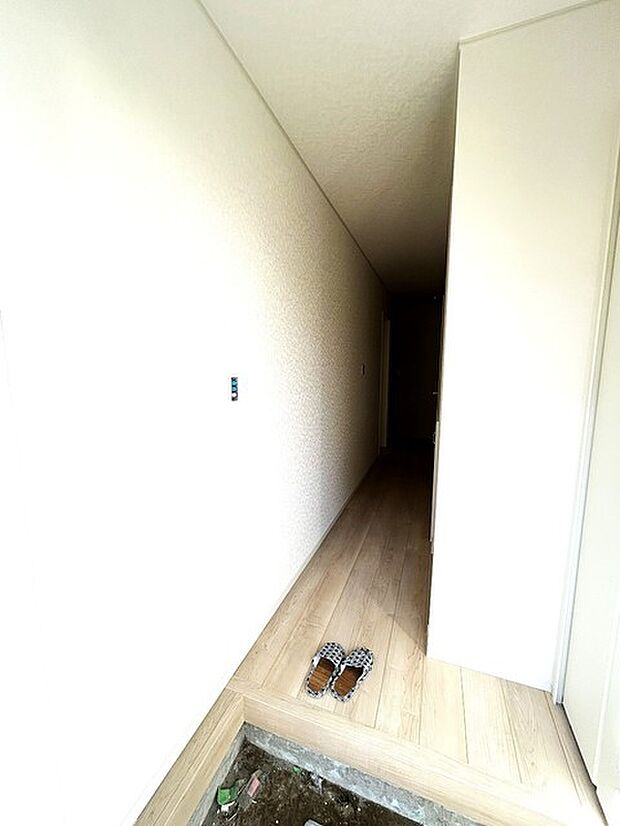 明るく開放的な玄関、靴の脱ぎ履きもしやすく、収納も豊富でご家族皆様の靴をスッキリ収納できます。 