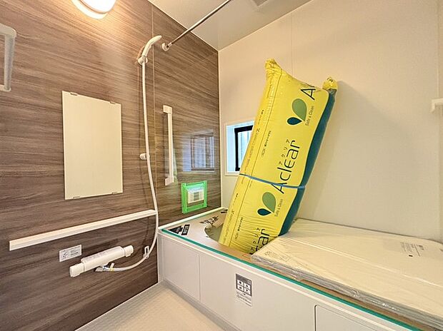 1日の疲れを取るゆとりある浴室です。 