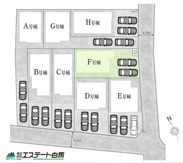 カースペース並列2台駐車可能です。