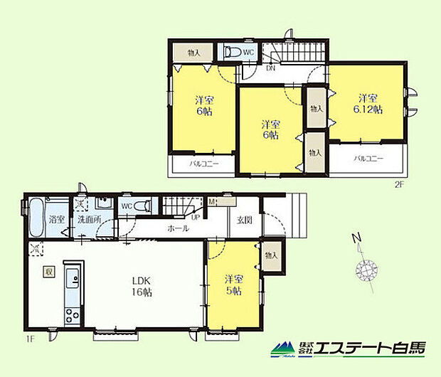 全室南向きの間取りです。