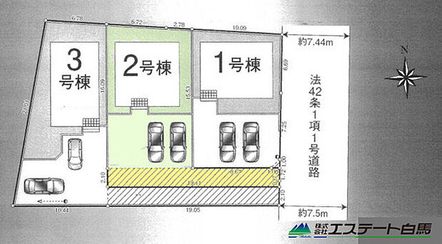 カースペース並列2台駐車可能です。