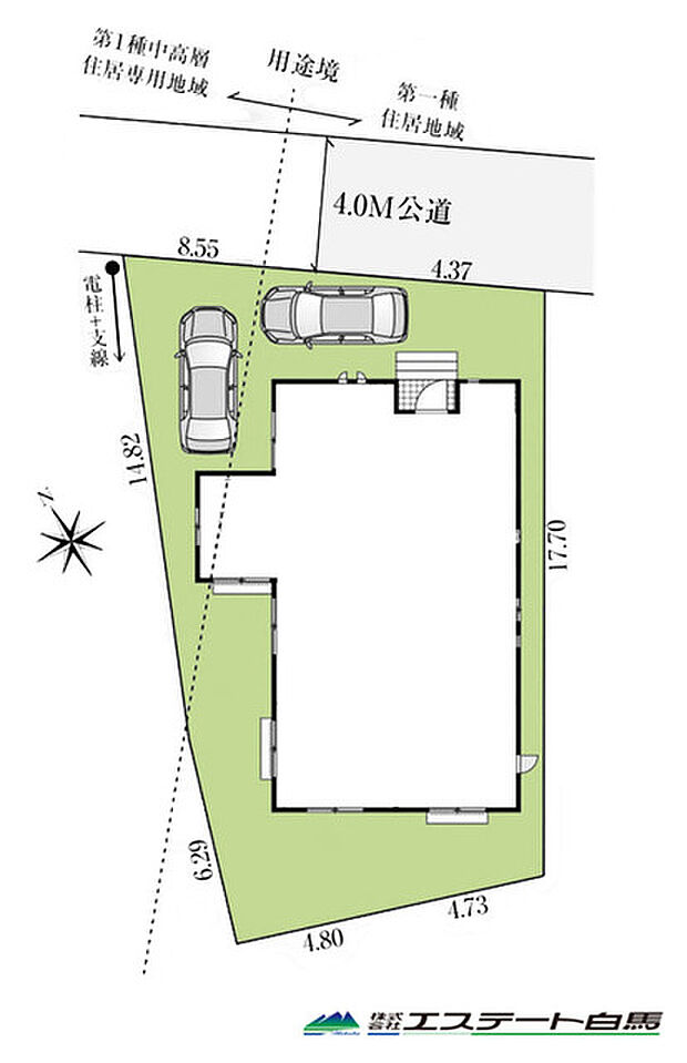 車2台分駐車でき、収納豊富が魅力なお家です。