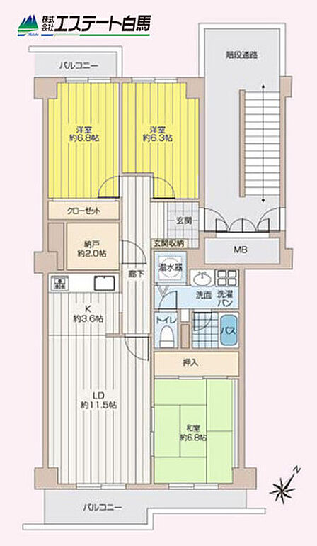 3LDK 間取り