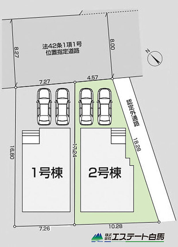 カースペース並列2台駐車可能です。
