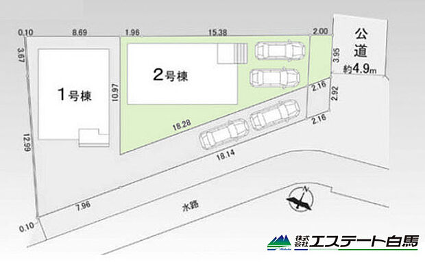 カースペース並列2台駐車可能です。
