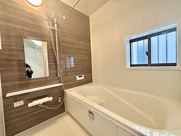 1日の疲れを取るゆとりある浴室です。