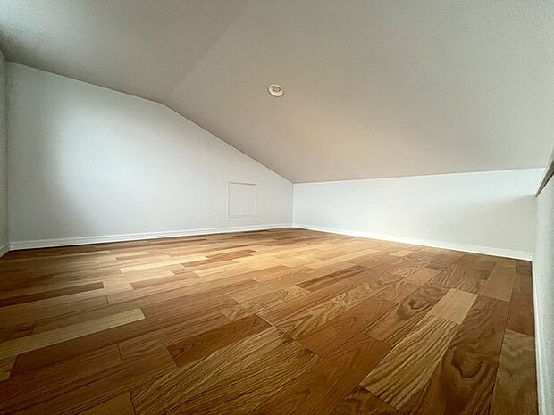 大空間のロフトは季節物も収納できます。