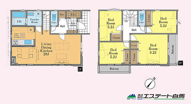 家族の顔が見えるリビングイン階段