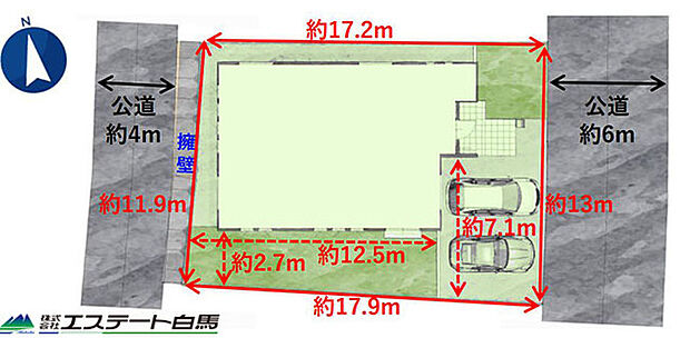 東西が開けておりますので解放感がある立地です。