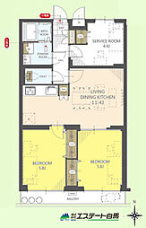 ロイヤルステージ小平 2SLDKの間取り