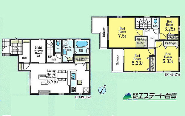 マルチスペースやウォークインなどの収納が豊富な間取りです。是非現地でご確認下さい。
