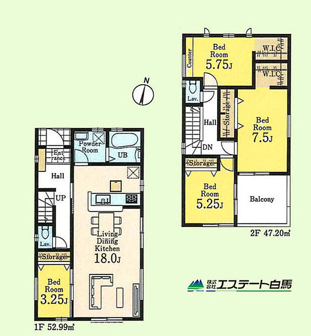 全室2面採光で明るく風通しの良い4LDK。